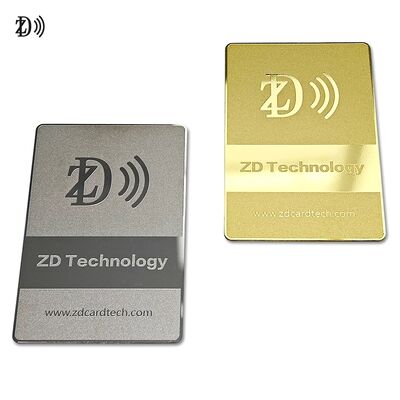 맞춤 디자인 NFC 금속 명함 NTAG216 888 바이트 13.56MHz RFID 스테인리스 스틸 금속 방문 카드