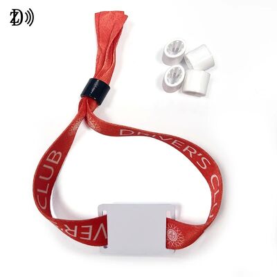 이벤트 파티 액세스 제어용 사용자 지정 NFC 13.56MHz 일회용 직물 손목밴드 S50 칩 RFID 팔찌