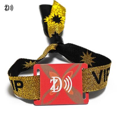 이벤트 파티 액세스 제어용 사용자 지정 NFC 13.56MHz 일회용 직물 손목밴드 S50 칩 RFID 팔찌