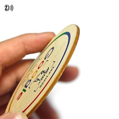 맞춤형 레이저 조각 로고 QR 코드 NTAG213 나무 구글 리뷰 카드 스탠드 NFC 구글 리뷰 카드