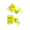 노란 UHF RFID 가축은 표를 붙이고/작은 다 기능적인 RFID 가축 꼬리표