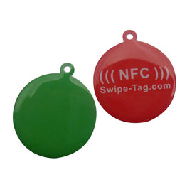 HF NFC NFC213 RFID 디스크 태그, QR 코드 및 URL 암호화 RFID 애완용 태그